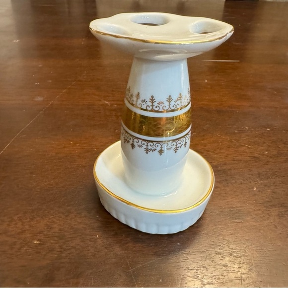 Porcelain Toothbrush Holder Regal Gold Andre Richard Made in Japan Vintage - Picture 4 of 15